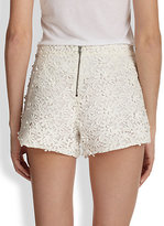 Thumbnail for your product : Alice + Olivia Zip-Back Floral Crocheted Shorts