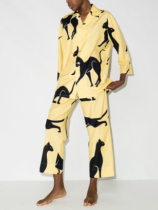 Olivia von Halle Casablanca Saxa silk pajama set