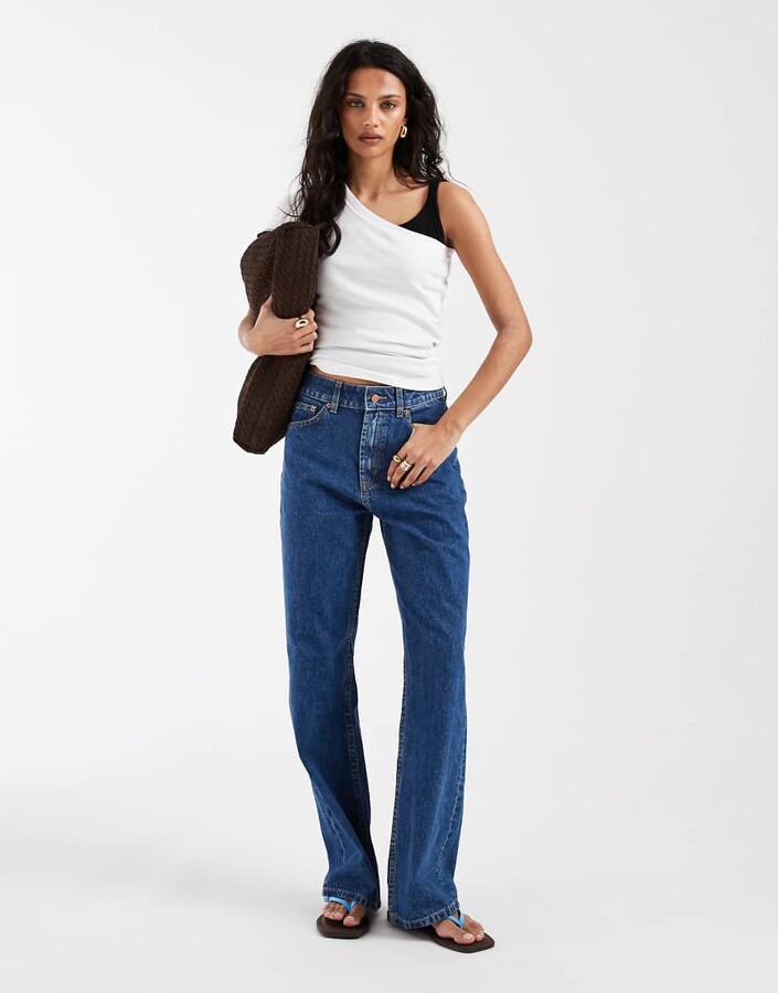 ASOS DESIGN Circular Design Collection wide leg dad jeans in clean blue