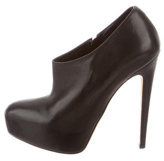 Brian Atwood Leather Ankle Booties