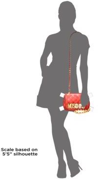 Moschino Moschino Paperdoll Cutout Leather Shoulder Bag