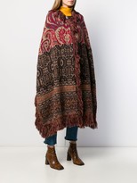Thumbnail for your product : Etro Mixed Pattern Fringed Cape