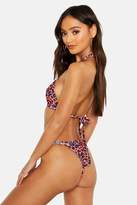 Thumbnail for your product : boohoo Petite Mix & Match Leopard Print Rib Thong Brief