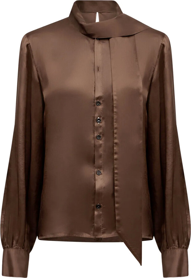 MM6 MAISON MARGIELA Tie-Neck Satin Shirt