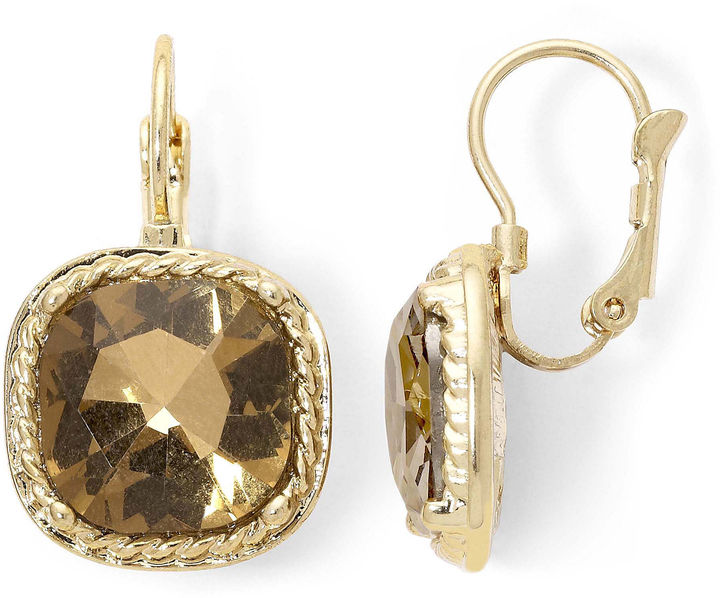 JCPenney JEWELRY SilverTone & Crystal Drop Earrings