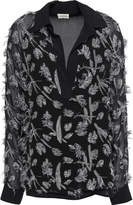 Thumbnail for your product : By Malene Birger Fil Coupe Silk-blend Crepe De Chine Blouse
