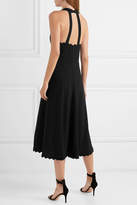 Thumbnail for your product : Chloé Scalloped Cady Midi Dress - Black