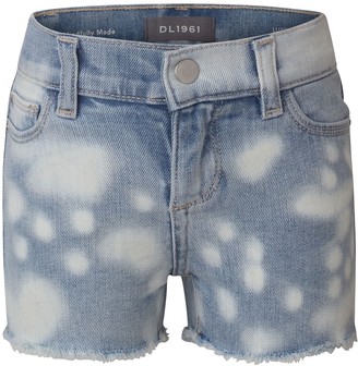 girl in cutoff denim shorts