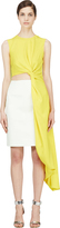 Thumbnail for your product : Roksanda Ilincic Yellow Draped Colorblock Layton Dress