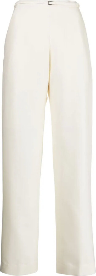 Gia Studios Wide-Leg Wool-Silk Trousers