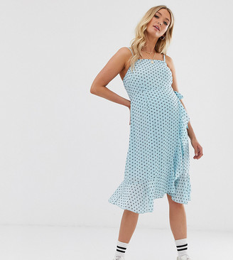 Glamorous Bloom wrap cami dress in star print