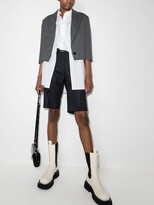 Thumbnail for your product : MM6 MAISON MARGIELA Cropped Pinstriped Single-Breasted Blazer