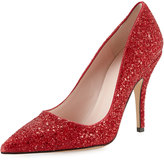 Thumbnail for your product : Kate Spade Licorice Glitter Point-Toe Pump, Red