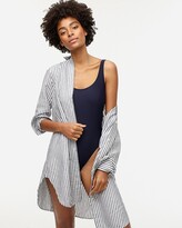 Thumbnail for your product : J.Crew Classic-fit beach shirt in striped linen-cotton blend