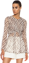 Thumbnail for your product : Zimmermann Carousel Soft Wrap Silk Blouse