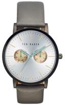 Thumbnail for your product : Ted Baker Multifunction Leather Strap Watch, 40mm
