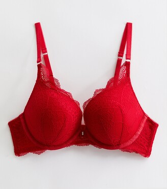 New Look boost bra with strap detail in hot pink - ShopStyle