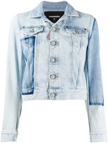 Thumbnail for your product : DSQUARED2 Patch Cropped Denim Jacket