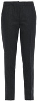 Thumbnail for your product : BA&SH Melange Brushed Wool-blend Slim-leg Pants