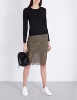 Thumbnail for your product : Diane von Furstenberg Glimmer lace pencil skirt