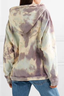 BRIGITTE Tre By Natalie Ratabesi TRE by Natalie Ratabesi - The Embellished Tie-dyed Cotton-terry Hoodie - Lilac