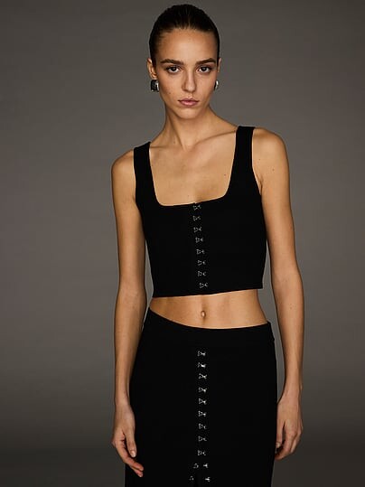 Victoria's Secret Atelier x Altuzarra X Fine-Knit Hook & Eye Tank Top