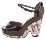 Thumbnail for your product : Chanel Printed Platform Sandals