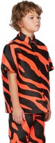 Thumbnail for your product : BO(Y)SMANS Kids Orange & Black Zebra Short Sleeve Shirt