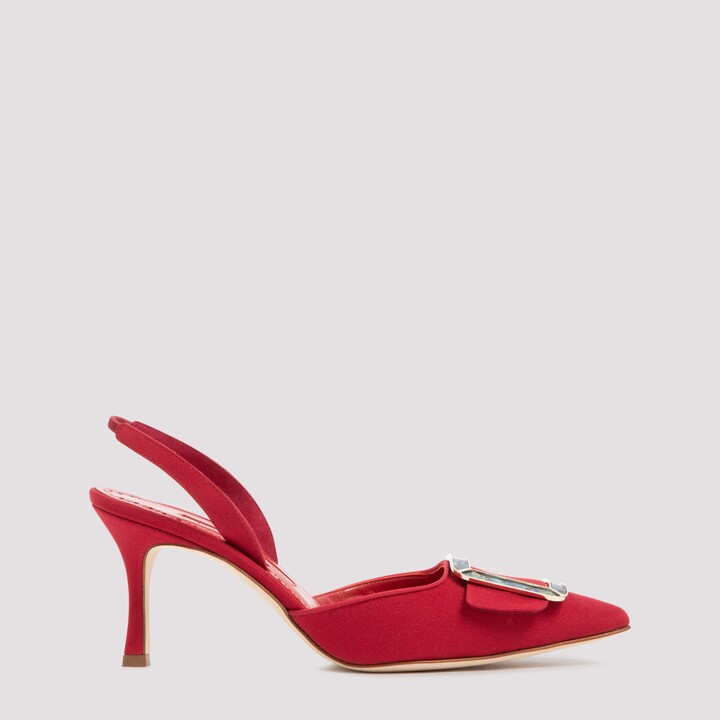 red slingback shoes