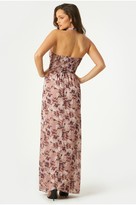 Thumbnail for your product : Little Mistress Elon Mink Floral-Print Halterneck Maxi Dress
