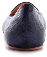 Thumbnail for your product : Rochas Crinkled Metallic Smoking Flats