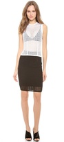 Thumbnail for your product : Alexander Wang Crochet Fitted Pencil Skirt