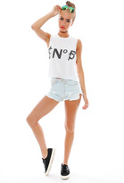 Thumbnail for your product : Singer22 The Laundry Room Snow Cat Thrasher Scalloped Cut Off Shorts