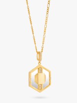 Thumbnail for your product : V by Laura Vann Personalised Goldie Cubic Zirconia Pendant Necklace