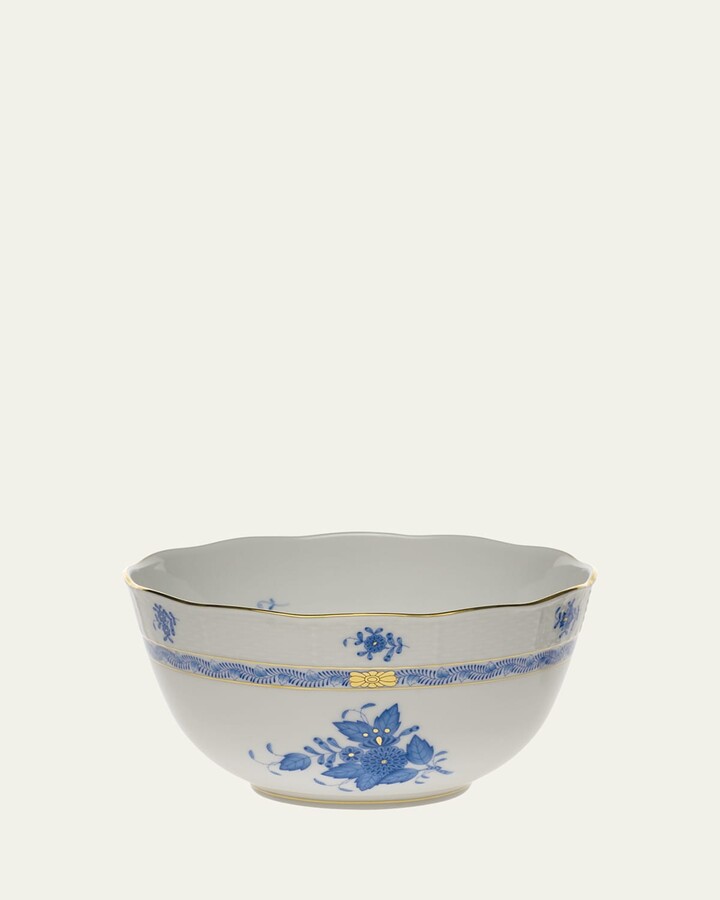 Herend Chinese Bouquet Blue Round Bowl