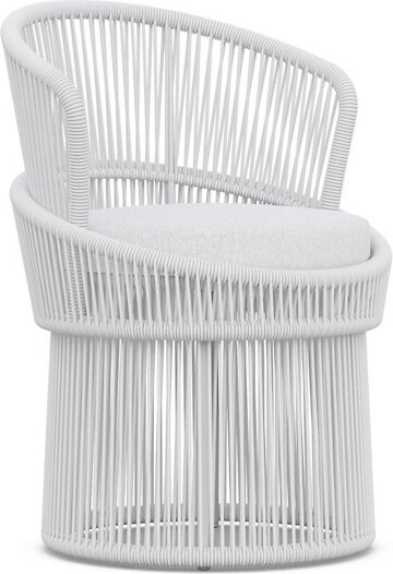 Azzurro Living Palma Outdoor Swivel Dining Chair in White