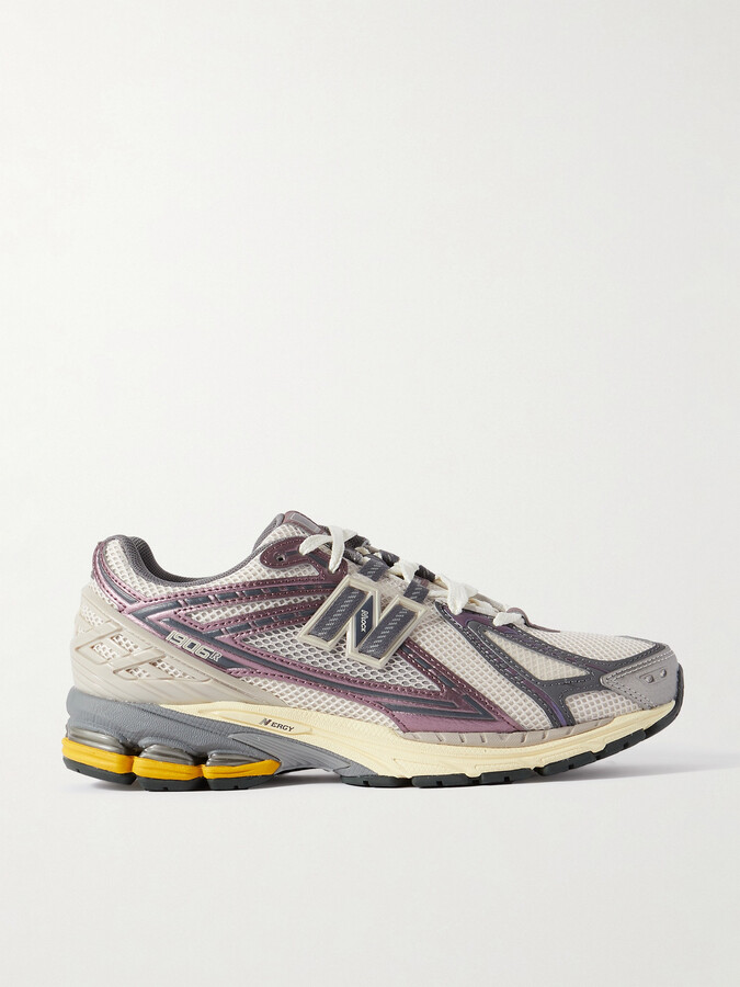 New Balance 1906 Metallic Faux Leather-trimmed Mesh Sneakers - Purple
