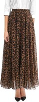 Thumbnail for your product : keland Women's Leopard Animal Print Chiffon Maxi Skirt Long Flowy Pleated Gypsy Cheetah Skirts(Brown