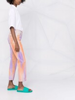 Thumbnail for your product : MSGM Tie Dye-Print Cropped Jeans
