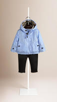 Thumbnail for your product : Burberry Check Detail Zip Front Hooded Jacket