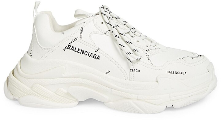 Balenciaga Allover Logo Triple S Sneakers - ShopStyle
