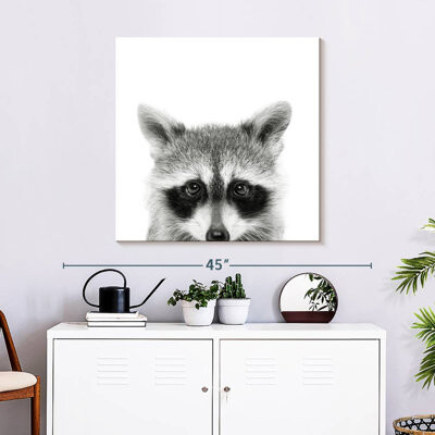 Ebern Designs Brampt Peeking Raccoon