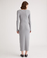 Thumbnail for your product : Quince Tencel Rib Knit Long Sleeve Square Neck Dress