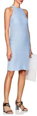Nomia Women's Plissé Linen-Blend Sheath Dress-Lt. Blue