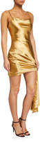 Thumbnail for your product : Cinq à Sept Ryder Crushed-Satin Draped Side Dress