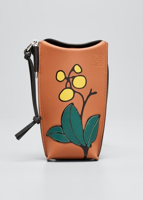 Loewe Gate Calfskin Floral Bucket Bag - ShopStyle