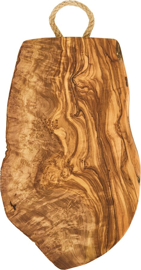 Verve Culture Olivewood Charcuterie Board With Rope Handle in Brown