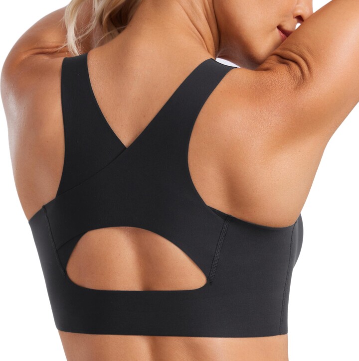 Women Sports Bra Vest U Neck Yoga Tank Padded Support Shockproof Bralettes  Top Running Compression Shirts (Color : Black, Size : XX-Large)