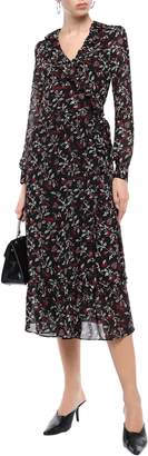 MICHAEL Michael Kors Ruffle-trimmed Floral-print Crepe De Chine Wrap Dress