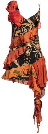 Marine Serre Gold Line Woman Mini dress